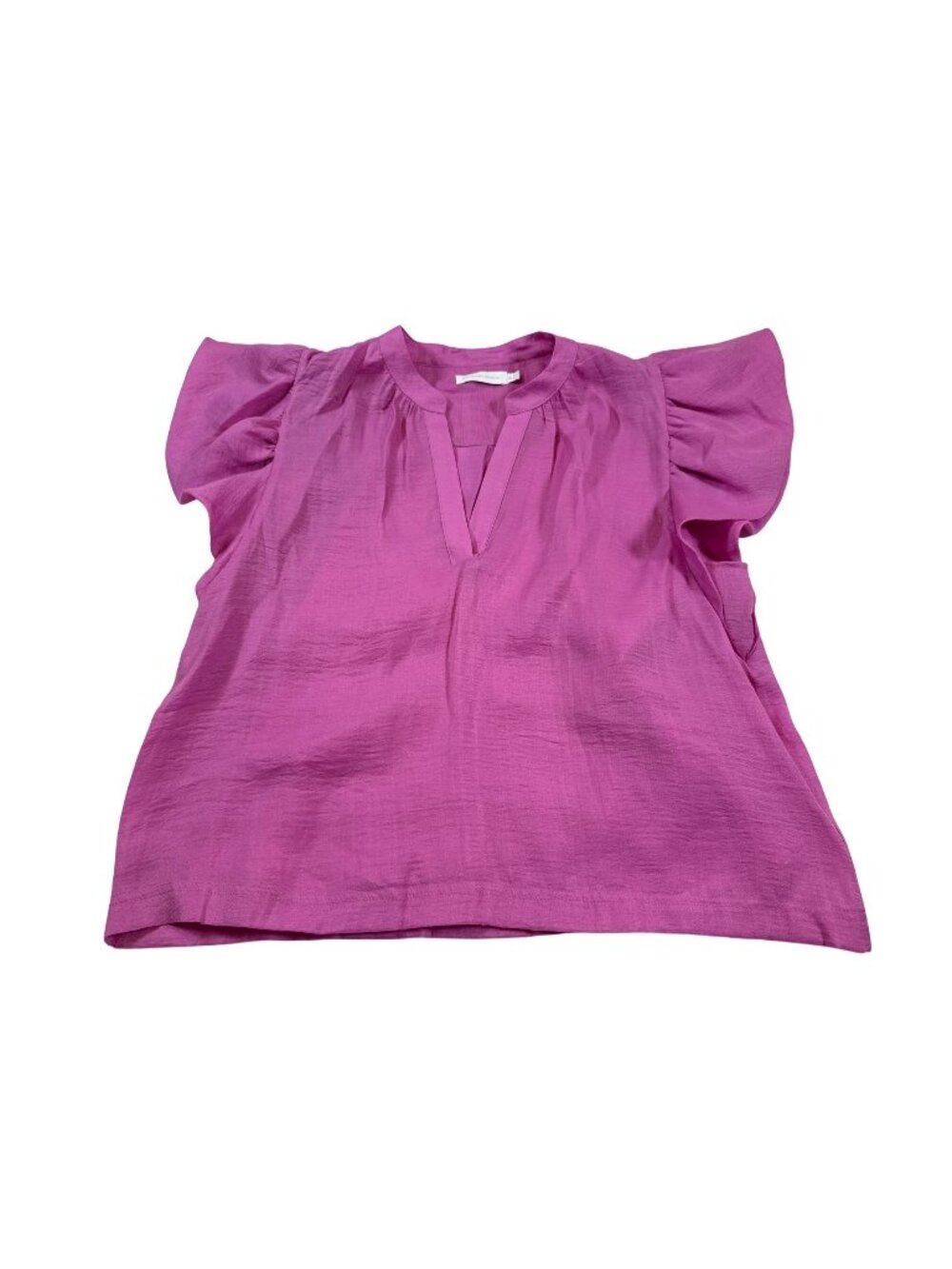 Jonathan Simkhai Pink Ruffle Sleeve Blouse with tank Size M Vibrant Lightweight